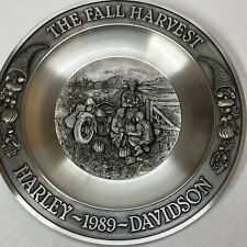 1 HARLEY DAVIDSON COLLECTIBLE 1989 “FALL HARVEST” PEWTER PLATE OEM 99139-90ZP picture
