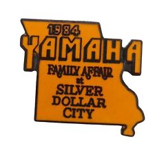 1984 Yamaha Lapel Hat Pin Brooch Silver Dollar City Family Affair Vintage Yellow picture