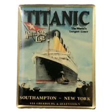 Vintage White Star Line Titanic The World’s Largest Liner Souvenir Pin picture