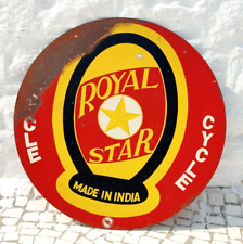 1950s Vintage Royal Star Norton Cycle Advertising Double Sided Tin Sign EB442 picture
