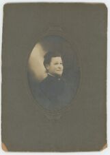 Antique Circa 1880s Large Cabinet Card Lovely Older Woman Smiling Rochester, NY picture