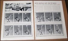 1940 Carl Hubbell Bob Feller 2-Page Baseball Pitches LIFE New York Giants Curve picture