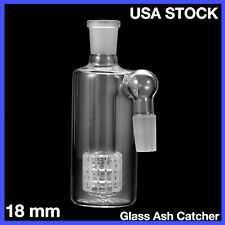18mm Ash Catcher 90 Degree Glass Mini Water Bong Clear Thick Pyrex Glass Bubbler picture