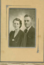 Original Vintage Photo In Art Deco Folder - Man & Lady  picture