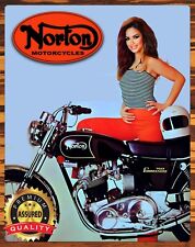 1972 Norton Motorcycle - 750 Commando - Restored - Metal Sign 11 x 14 picture