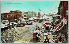 July 4th Fair Day Celebration Cherokee Oklahoma OK UNP DB Postcard E13 picture