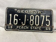 Vintage 1969 Georgia License Plate ~ Gwinnett County picture