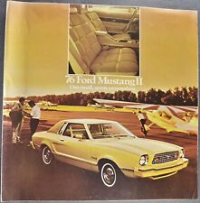 1976 Ford Mustang II Brochure Folder 2+2 Mach 1 Ghia Hardtop Nice Original 76 picture