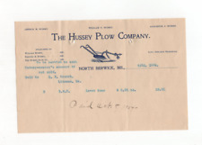 1904 Hussey Plow Co. North Berwick ME Billhead Antique Lever Hoes picture