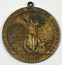 South Bethlehem PA Antique 1865 1915 Semi-Centennial Pendant Fob Medal Rare picture