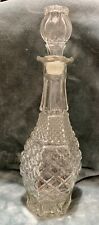 Vintage 1940’s-60’s Anchor Hocking Wexford Pattern Pressed Glass Decanter picture