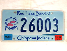  Minnesota Red Lake Band Of Chippewa Indians License Plate #26003 With Tabs picture