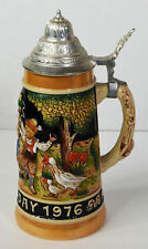 Vintage 1976 Genuine Bavarian Beer Stein Made West Germany Father's Day  picture