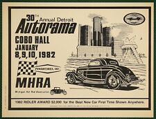 Detroit Autorama 30th Annual Car Show Cobo Hall MHRA Vintage Print Ad 1981 picture