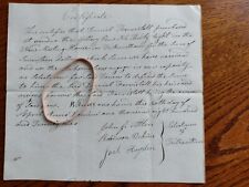 1822 6, APRIL. FITZWILLIAM, NEW HAMPSHIRE, NEW MEETING HOUSE, SIGNED DOCUMENT picture