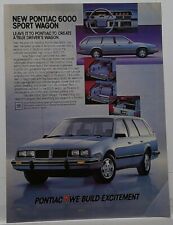 1984 Pontiac New 6000 Sport Wagon   A true driver's wagon   Vintage Magazine Ad picture