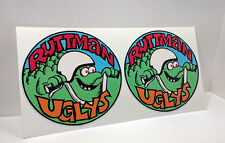 Pair of RUTTMAN UGLYS Mini Bike Vintage Style DECALs | Vinyl STICKERs, 3 Inches picture