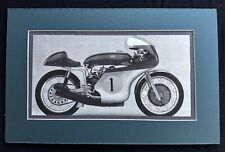  1956 MV Agusta 500 Grand Prix 497cc Motorcycle Matted B+W Photograph Print picture