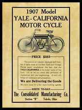 1907 Yale California Motorcycle NEW Metal Sign: Consolidated Mfg -  Toledo, OhiO picture