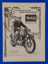 1954 ORIGINAL NORTON MOTORCYCLE VINTAGE PRINT AD 