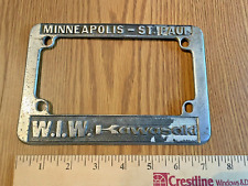 Minneapolis St Paul W I W Kawasaki Motor Cycle LICENSE PLATE FRAME picture