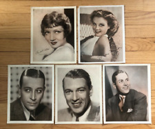 Lot 5 Vintage 8x10 Hollywood Star Photos Gary Cooper, Claudette Colbert etc picture