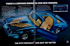 1979 Pontiac Trans AM Blue T Top Centerfold Vintage Original Print Ad CF picture