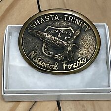 1984 Yet New US Forest Service Shasta Trinity National Forest Belt Buckle Bronze picture