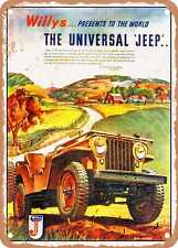 METAL SIGN - 1946 Willys Universal Jeeps Vintage Ad picture