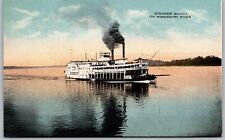 Quincy Illinois c1910 Postcard Steamer Quincy On Mississippi River Steamboat picture