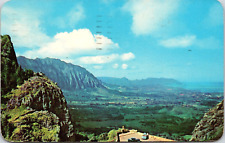 Postcard Windward Oahu Hawaii Nuuanu Pali Lookout Posted 1962 picture