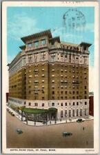 Vintage St. Paul, Minnesota Postcard HOTEL SAINT PAUL Street View / 1927 Cancel picture