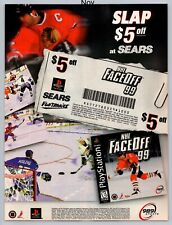 NHL Face Off 99 Playstation PS1 Game Promo 1998 Full Page Print Ad picture