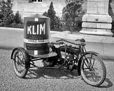 1921 MOTORCYCLE SIDECAR MILK DELIVERY 8X10 Borderless Photo picture