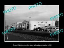 OLD 8x6 HISTORIC PHOTO OF EVERETT WASHINGTON THE RAILROAD STATION c1960 picture