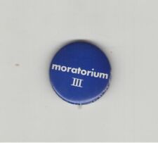 MORATORIUM III Vintage pinback PEACE Protest MARCH ANTI VIETNAM WAR pin picture