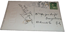 1913 VIRGINIA & TRUCKEE RENO & VIRGINIA CITY TRAIN #1 RPO HANDLED POST CARD picture