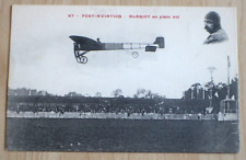 bleriot en plein vol french aviation race post card unposted picture