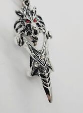 Wolf Mythical creature Red Eyes Finger Ring Punk Goth Biker Size 8 picture