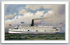 C1915 Colonial Line Steamer Concord Providence RI to New York NY Postcard picture
