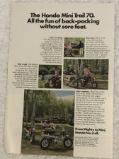 Vintage 1971 Honda Mini Trail 70 Print Ad - Full Page Advertisement picture
