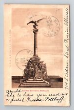 Peoria IL-Illinois, Soldier's Monument Vintage c1906 Souvenir Postcard picture
