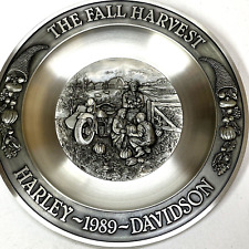 HARLEY DAVIDSON COLLECTIBLE 1989 “FALL HARVEST” PEWTER PLATE OEM 99139-90ZP picture