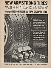 1962 Armstrong Wide-Track Tread Tires with Safety Discs for Grip - Vintage Ad picture