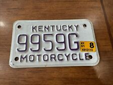 Vintage Kentucky Motorcycle License Plate   T-1002 picture