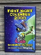 Vintage Columbus Dispatch Channel 10 News First Night Columbus 2000 Pin 1999 picture