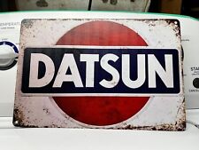 RARE Old Skool Style Datsun Tin Metal Sign 240Z 260Z 280Z 300Z Pathfinder Nissan picture
