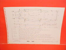 1973 FORD CUSTOM GALAXIE 500 LTD BROUGHAM MAVERICK GRABBER FRAME DIMENSION CHART picture