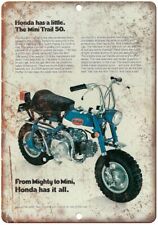 Honda Mini Trail bike 50 Vintage Ad Reproduction Metal Sign A479 picture