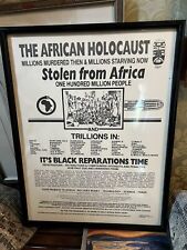 Rare vintage African Holocaust poster 1991 16 X 24 frame African American picture